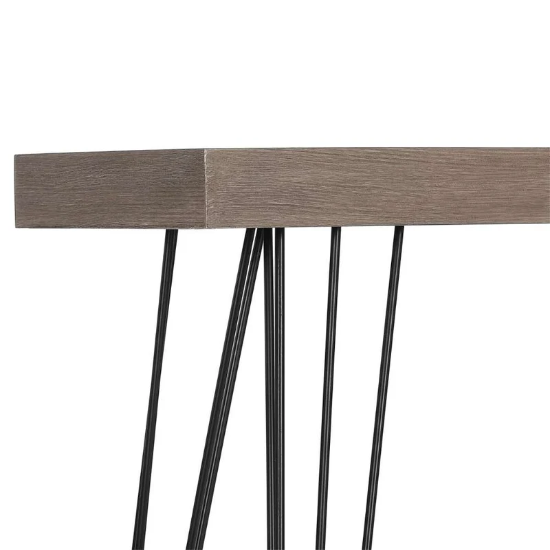 Design Konsole GRIGIO 110cm hellgrau Eichen-Optik Metallgestell