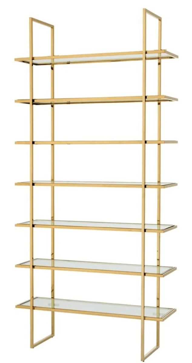 Casa Padrino Luxus Regalschrank Gold 120,5 x 40 x H. 253 cm - Luxus Möbel