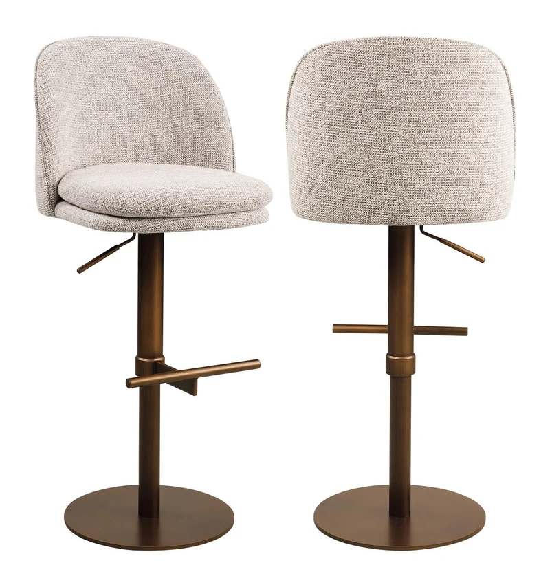 Barhocker Vesper mocca fancy – höhenverstellbar & drehbar