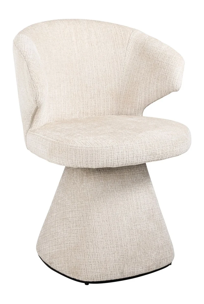 Esszimmerstuhl Gatsbi Niagara Beige, Metallgestell, Chenille