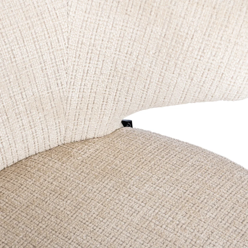 Esszimmerstuhl Gatsbi Niagara Beige, Metallgestell, Chenille