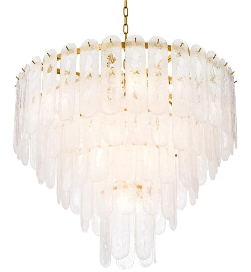 Casa Padrino Luxus Kronleuchter Gold Ø 85 x H. 73 cm - Hotel & Restaurant Kronleuchter mit Mattglas