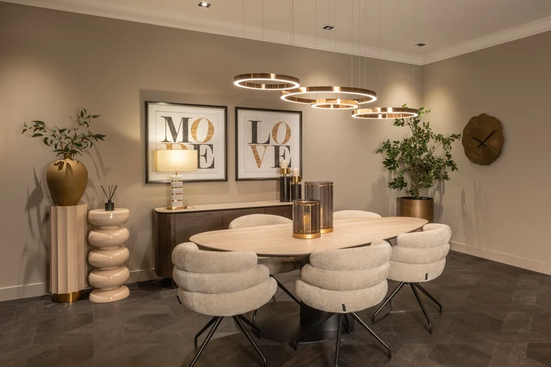 Pendelleuchte Lilou Brushed Gold – Design-Hängeleuchte aus Eisen