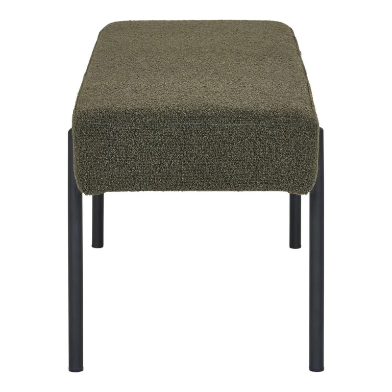 Design Sitzbank NORDIC 100cm dunkel-grün Bouclé
