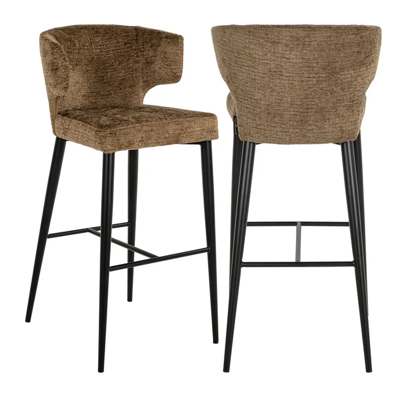 Barhocker Taylor Brandy Fusion mit schwer entflammbarem Bezug