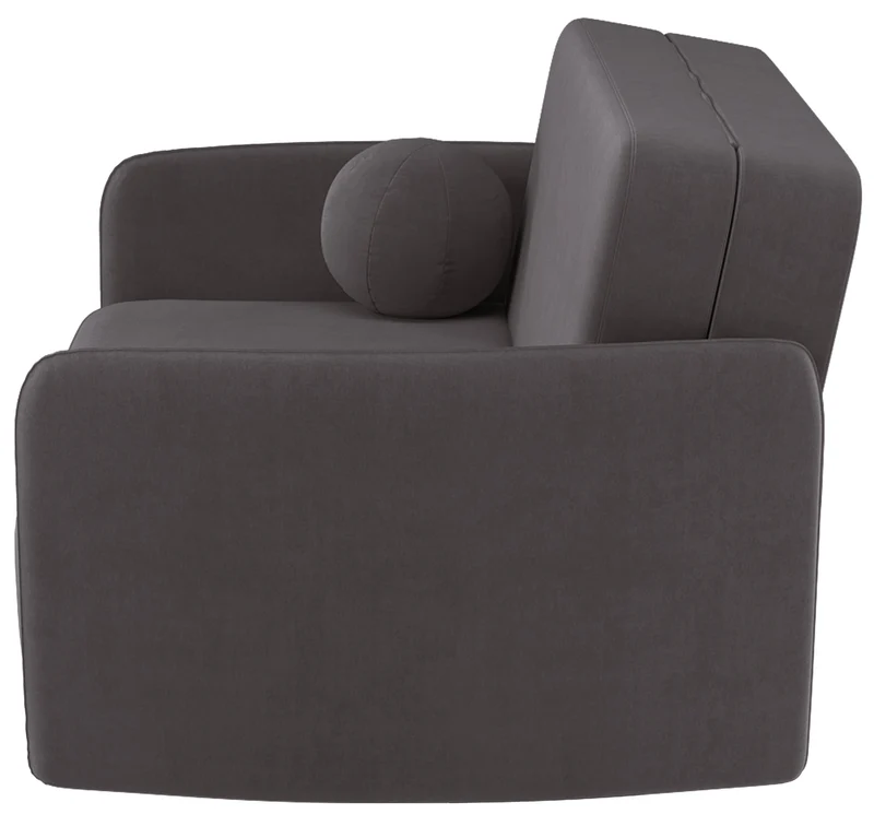 Ausziehbare Zweisitzer-Couch Paxi 145 cm mit Stauraum, grau-braunes Chenille