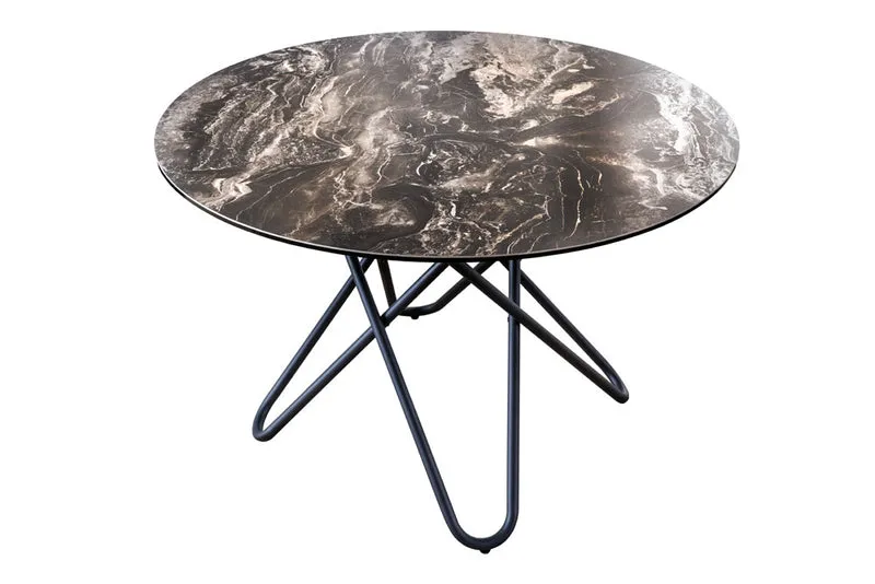 Eleganter Esstisch PARMA 120cm taupe natur Keramik Made-in-Italy