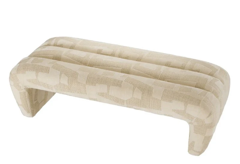 Casa Padrino Luxus Sitzbank Sandfarben 144 cm - Schlafzimmer & Hotel Möbel