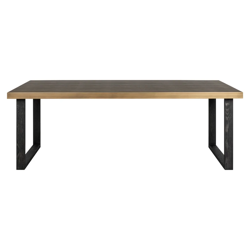 Esstisch Bloomville Brass Shagreen 200 cm mit Glasplatte, Richmond