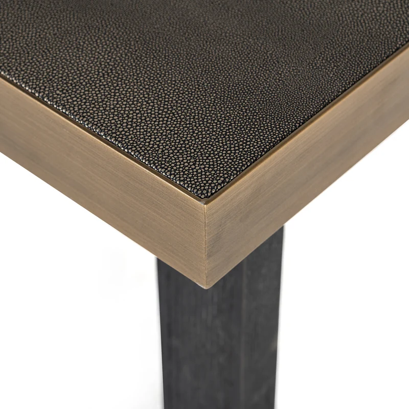 Esstisch Bloomville Brass Shagreen 200 cm mit Glasplatte, Richmond