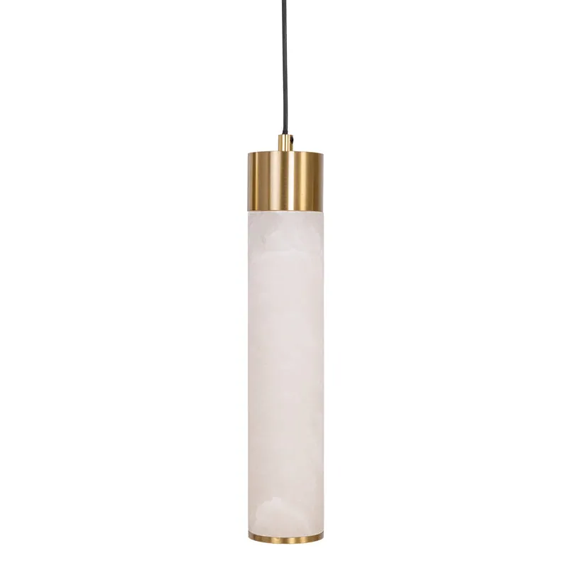 Pendelleuchte Elaris white – Kronleuchter aus Eisen und Alabaster