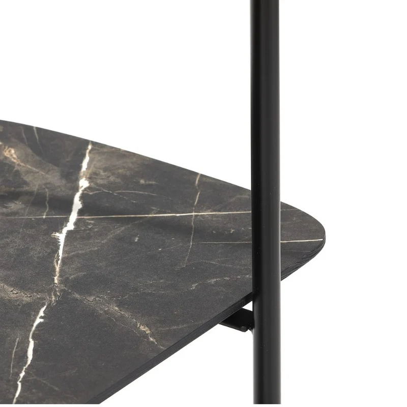 Design Regal TURIN 160x90cm anthrazit Marmor-Optik Metallgestell