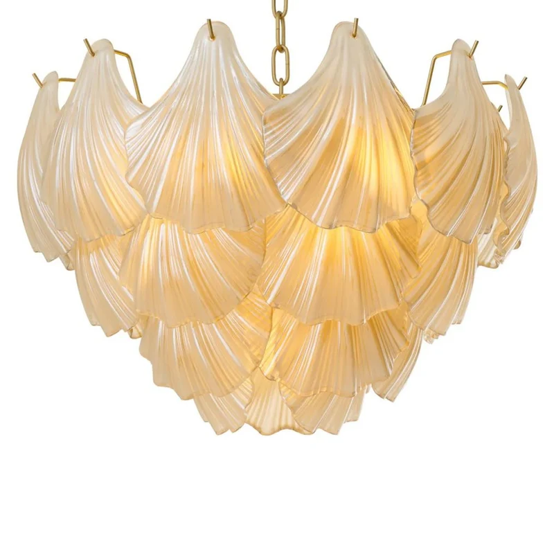 Casa Padrino Luxus Kronleuchter Champagnerfarben / Antik Messing Ø 60 x H. 42 cm