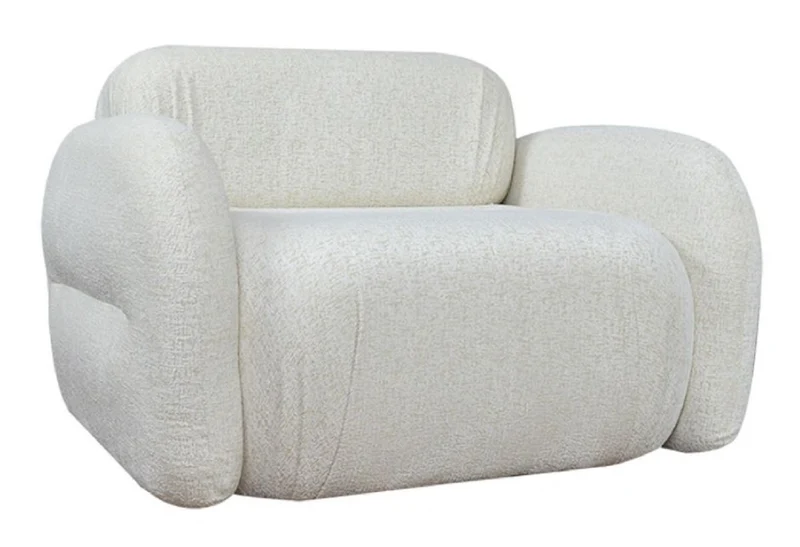 Casa Padrino Luxus Wohnzimmer & Hotel Sessel Weiß 110 x 95 x H. 73 cm - Luxus Möbel