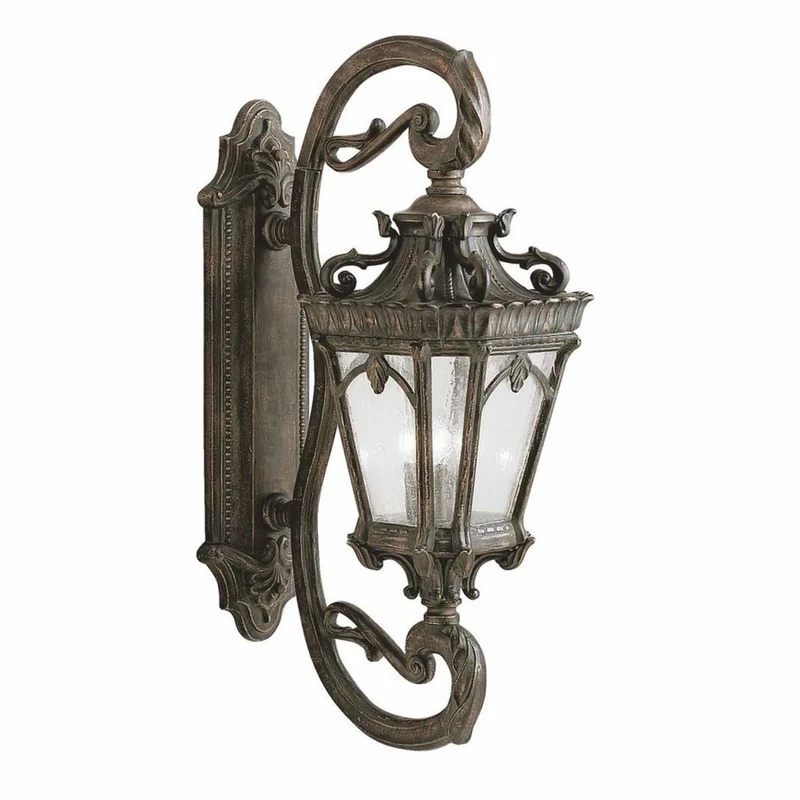 Casa Padrino Barock Außenwandleuchte Antik Bronze H. 95,9 cm - Außenbeleuchtung