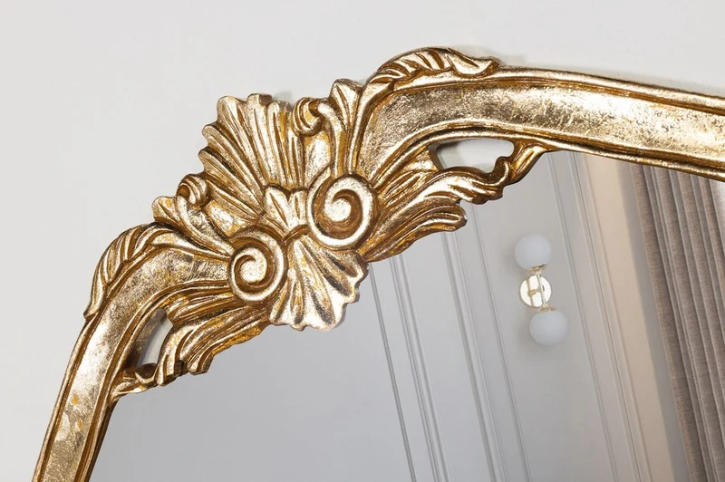 Casa Padrino Luxus Barock Sideboard mit Spiegel Gold - Esszimmer Möbel im Barockstil