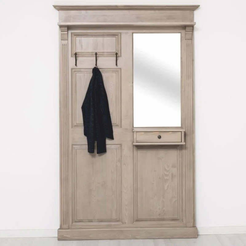 Casa Padrino Landhausstil Garderobe Grau 131 x 19 x H. 219 cm - Landhausstil Garderobenmöbel