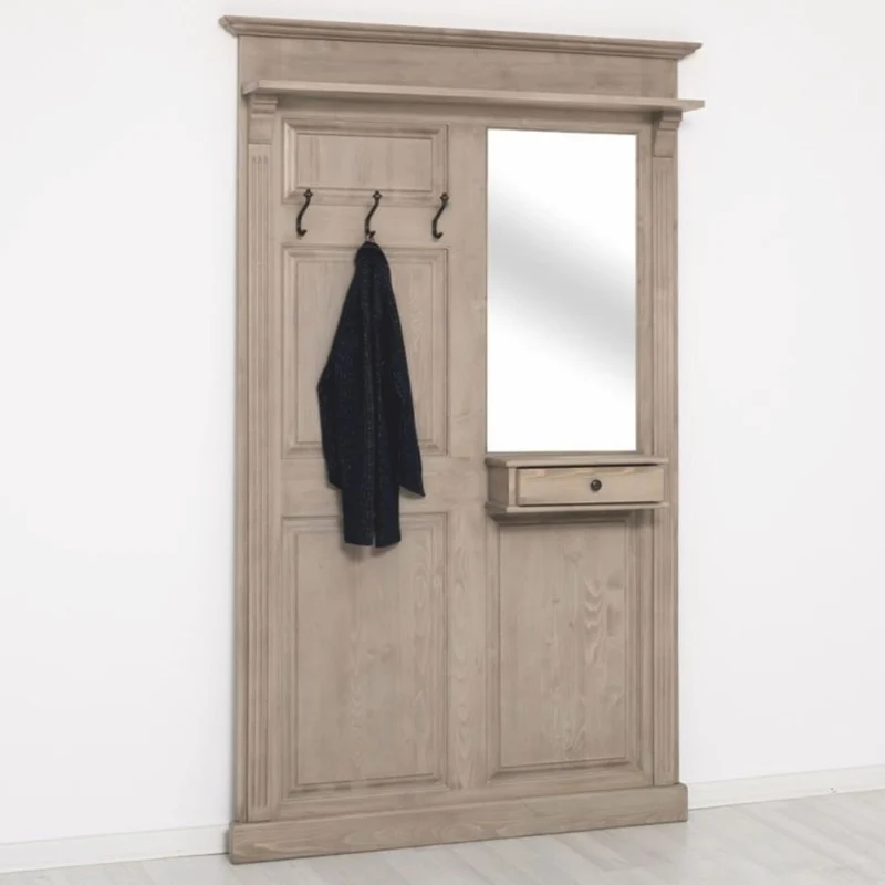 Casa Padrino Landhausstil Garderobe Grau 131 x 19 x H. 219 cm - Landhausstil Garderobenmöbel