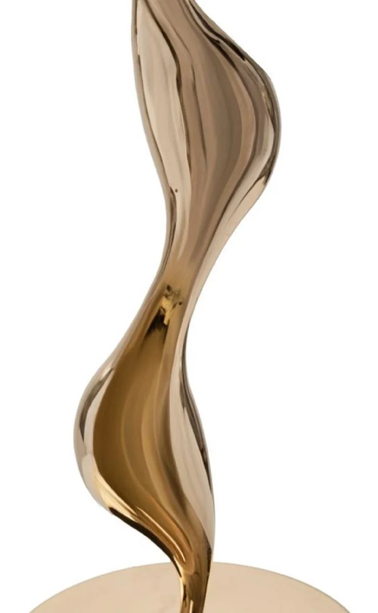 Casa Padrino Luxus Tischleuchte Gold / Weiß Ø 40 x H. 63 cm