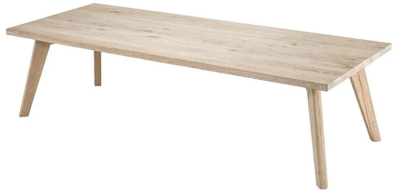 Casa Padrino Luxus Massivholz Esstisch Naturfarben 280 x 110,5 x H. 76 cm - Rechteckiger Eichenholz Küchentisch - Massivholz Esszimmer Möbel - Luxus Qualität