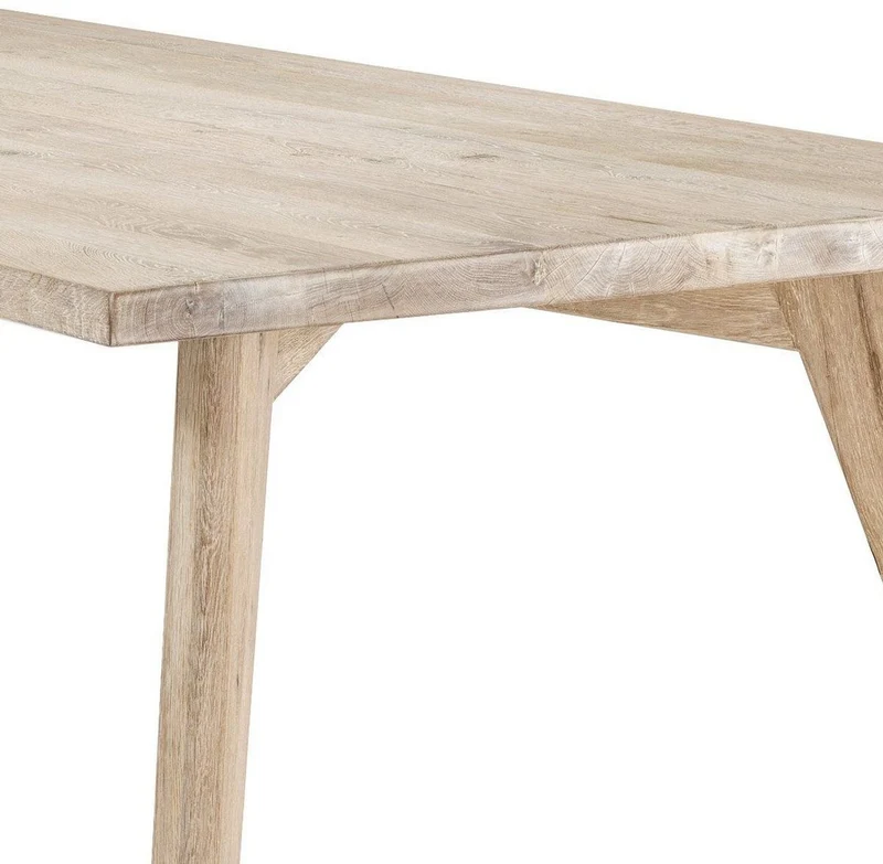 Casa Padrino Luxus Massivholz Esstisch Naturfarben 280 x 110,5 x H. 76 cm - Rechteckiger Eichenholz Küchentisch - Massivholz Esszimmer Möbel - Luxus Qualität