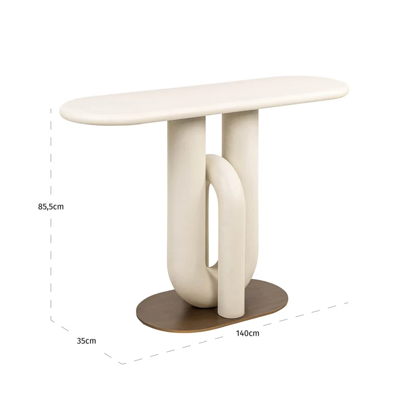 Konsole Winslow White – elegante Konsole für Flur & Wohnraum