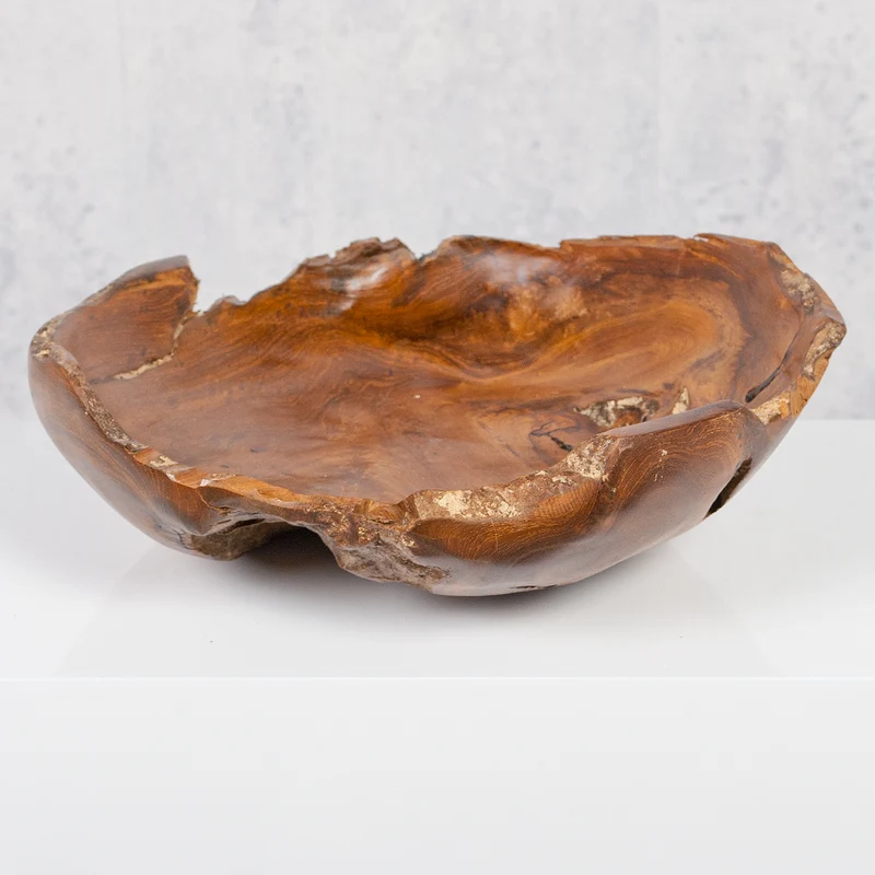 Schale TURKU Ø ca.: 30cm aus massivem Teak-Wurzelholz