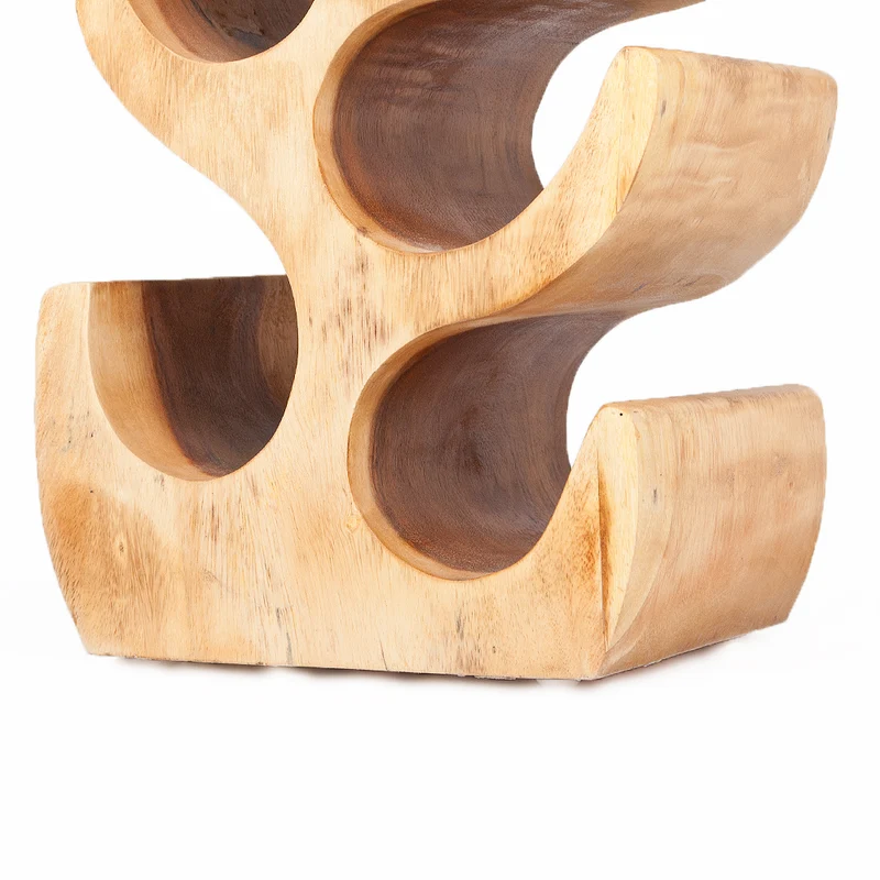 Massivholz Weinregal / Flaschenhalter BOTOL-S ca. H50cm Suar