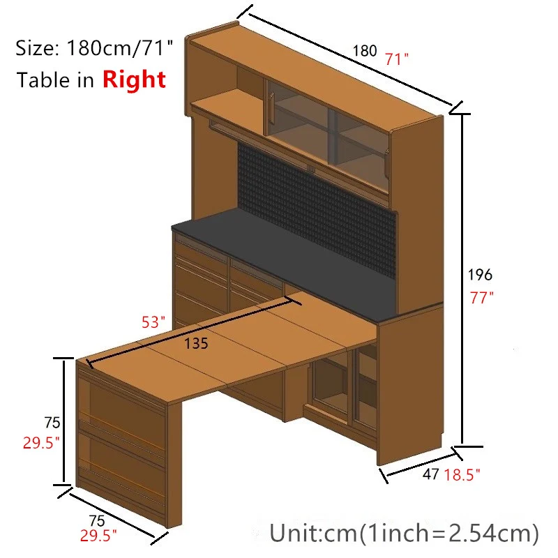 Sideboardschrank mit ausziehbarem Tisch