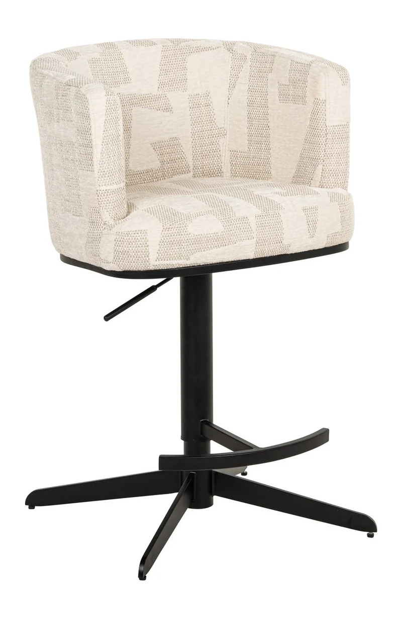 Barhocker Cheyenne höhenverstellbar, drehbar, beige graffic – Richmond
