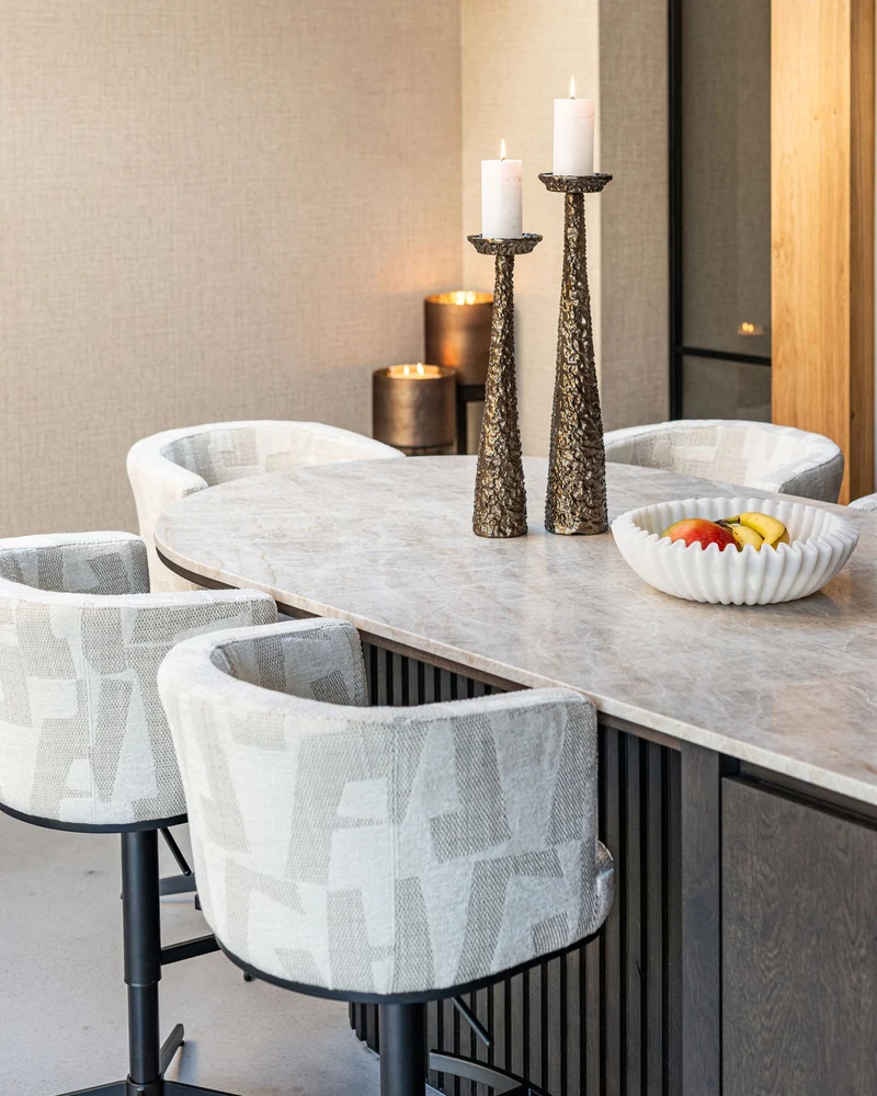Barhocker Cheyenne höhenverstellbar, drehbar, beige graffic – Richmond