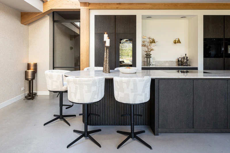 Barhocker Cheyenne höhenverstellbar, drehbar, beige graffic – Richmond