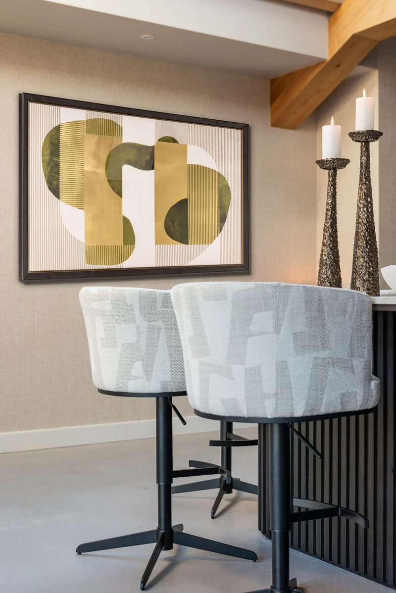 Barhocker Cheyenne höhenverstellbar, drehbar, beige graffic – Richmond