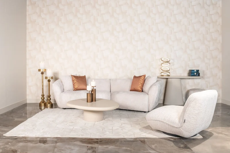 Konsole Clayton beige – Ablagetisch mit Eco-Plaster-Finish
