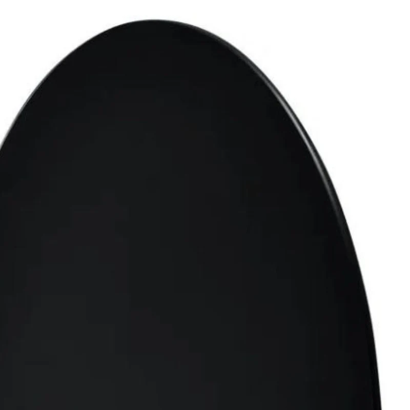 Glasplatte TERRY 90cm schwarz 8mm rund gehärtetes Glas