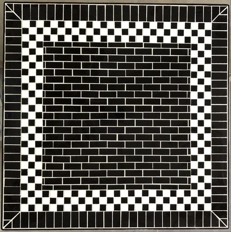 Casa Padrino Luxus Jugendstil Beistelltisch Schwarz / Weiß 60 x 60 x H. 50 cm - Handgefertigter Schmiedeeisen Tisch mit Keramik Fliesen Tischplatte - Wohnzimmer Garten Terrassen Tisch Möbel