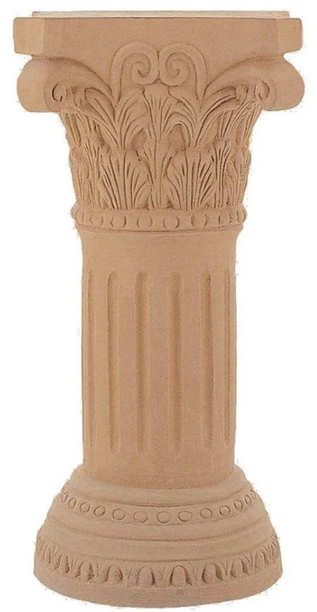 Casa Padrino Barock Säule Terracotta 44 x 44 x H. 105 cm - Handgefertigte Keramik Deko Säule - Barock Garten Terrassen Deko
