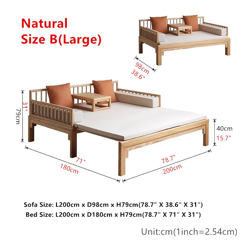 Multifunktionales Schlafsofa Arhat aus Massivholz