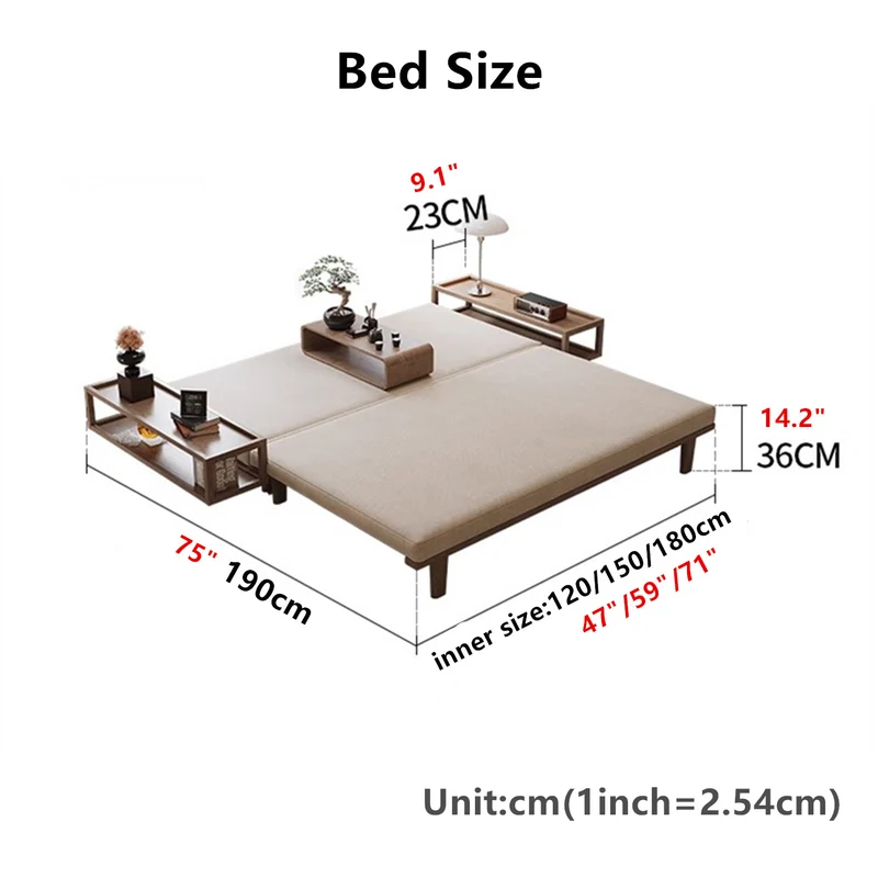 Zen Transform Schlafsofa mit Chabudai-Tisch