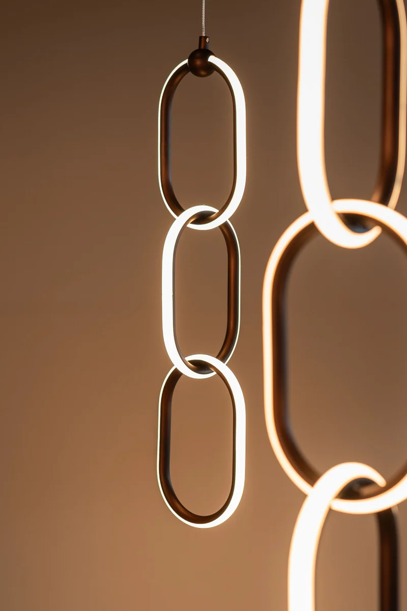 Richmond Pendelleuchte Lacey Bronze - dimmbar, 170 cm Höhe