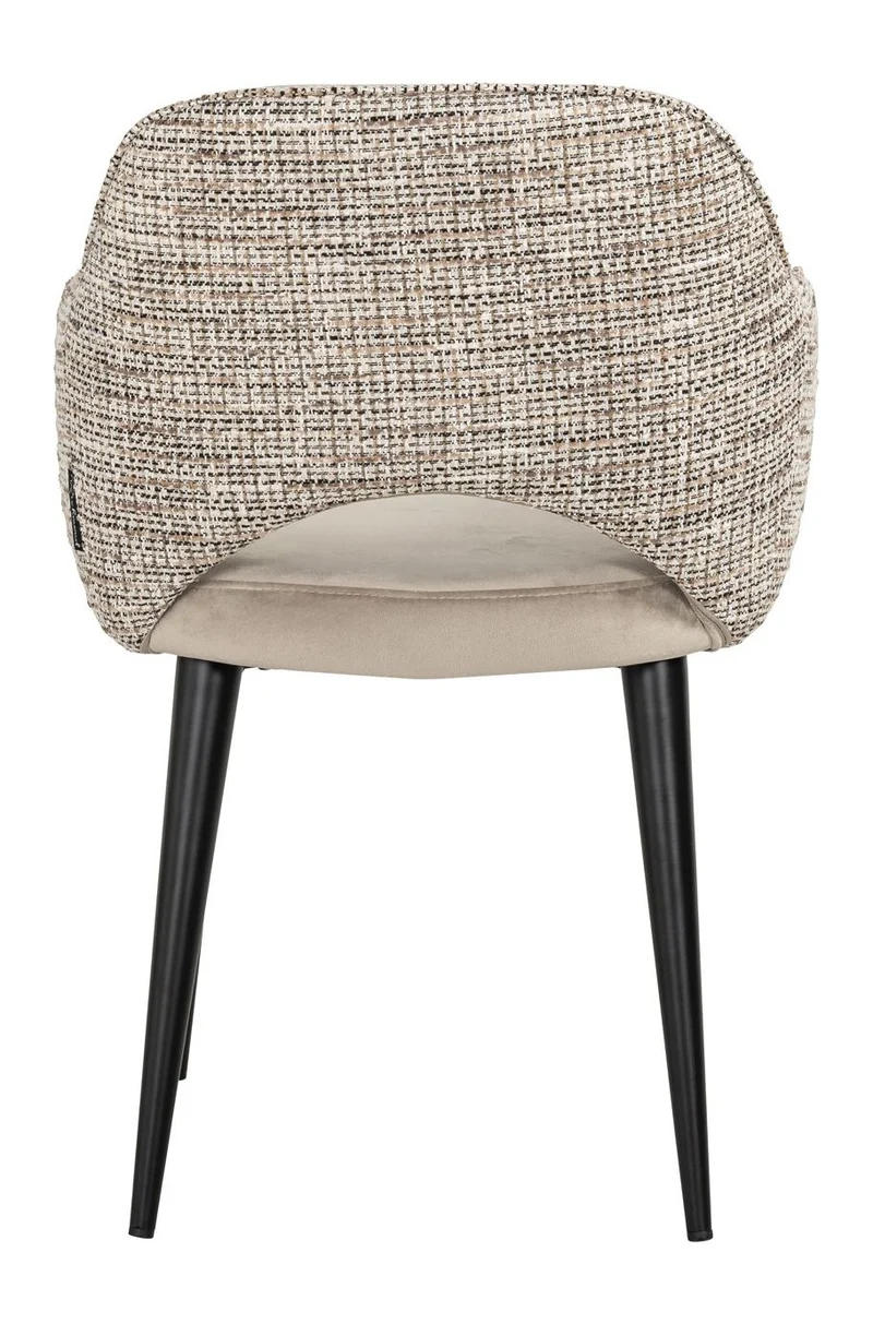 Esszimmerstuhl Giovanna Samtvelours trendy nature mit Metallgestell