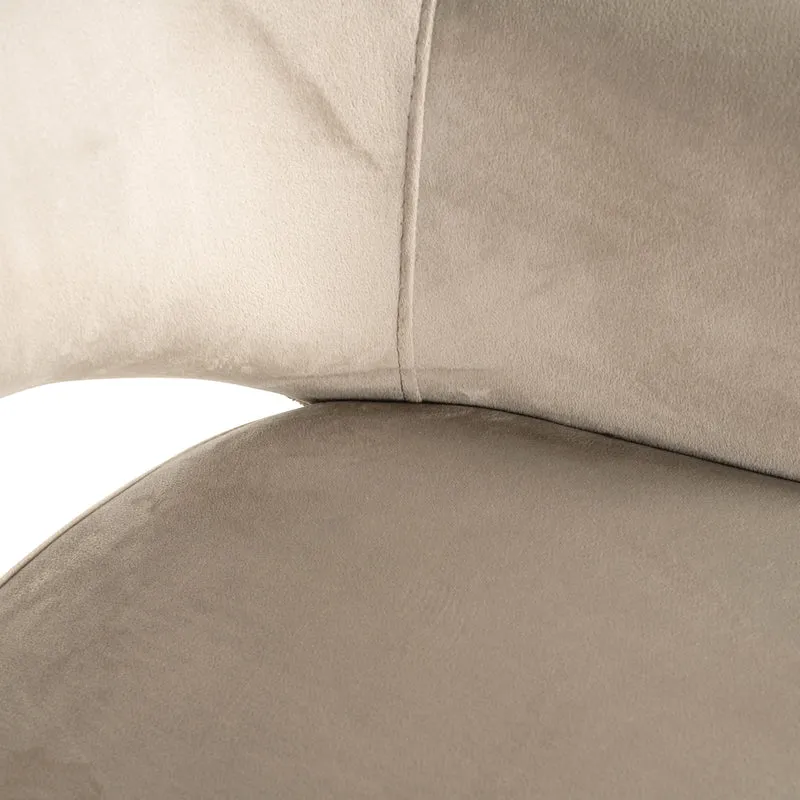 Esszimmerstuhl Giovanna Samtvelours trendy nature mit Metallgestell
