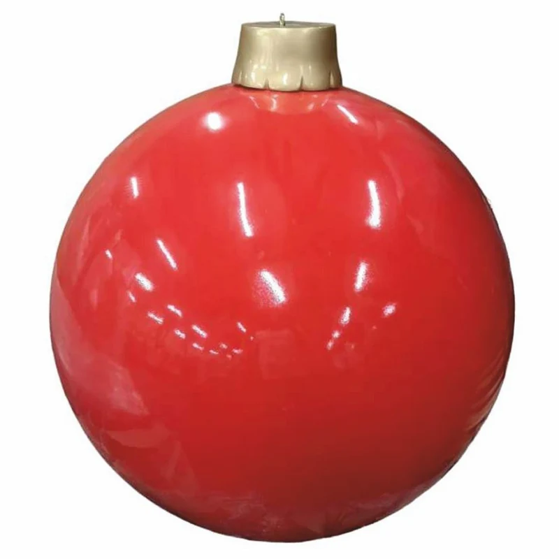 Casa Padrino XXL Deko Weihnachtsbaumkugel Rot / Gold Ø 100 cm - Weihnachts Deko