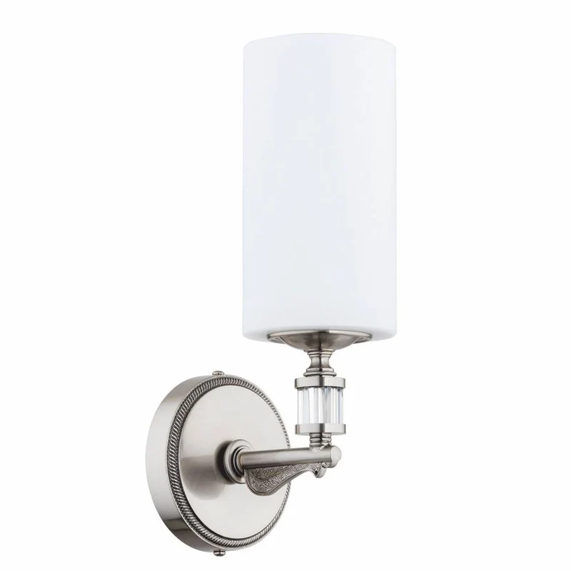 Casa Padrino Luxus Barock Wandleuchte Silber / Weiß H. 33 cm - Barockstil Leuchten
