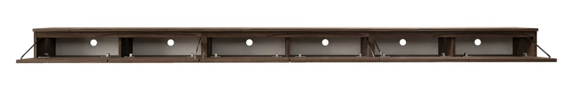 Hängender Bemmi Slim TV-Schrank 300 cm Wisconsin-Nussbaum