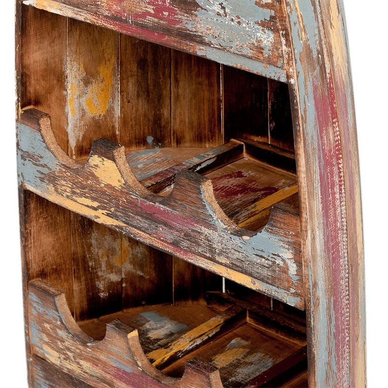 Massivholz Bootsregal Weinregal VINO ca.100cm Multi-Color