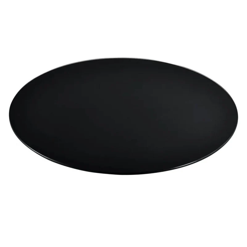 Glasplatte TERRY 40cm schwarz 8mm rund gehärtetes Glas Platzteller