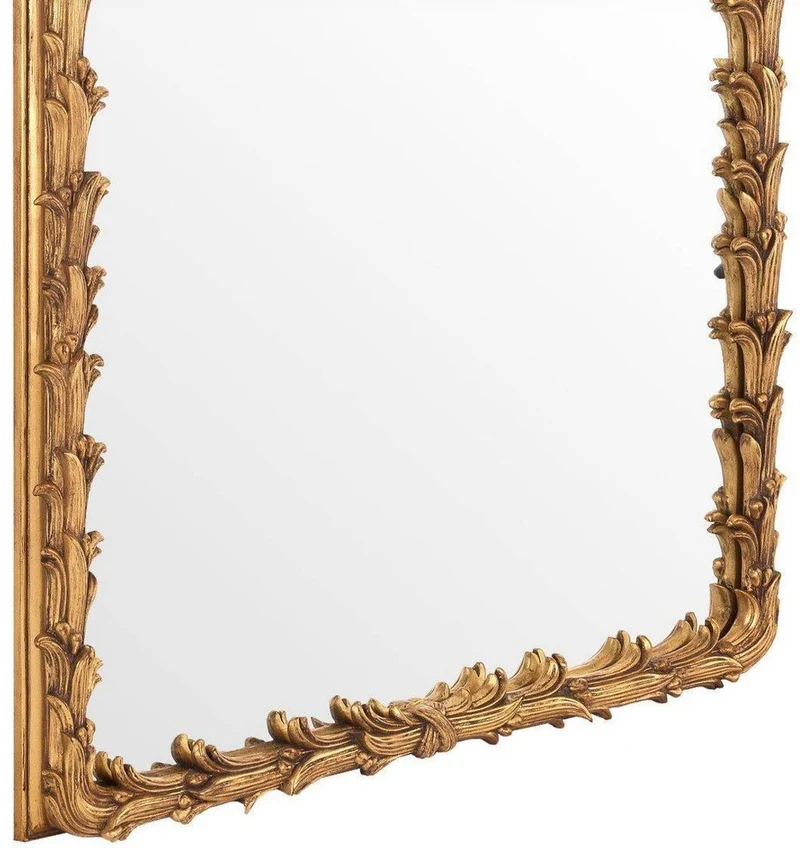 Casa Padrino Luxus Spiegel Antik Gold 92,5 x 7 x H. 245,5 cm - Mahagoni Wandspiegel - Ganzkörperspiegel - Garderobenspiegel - Luxus Kollektion