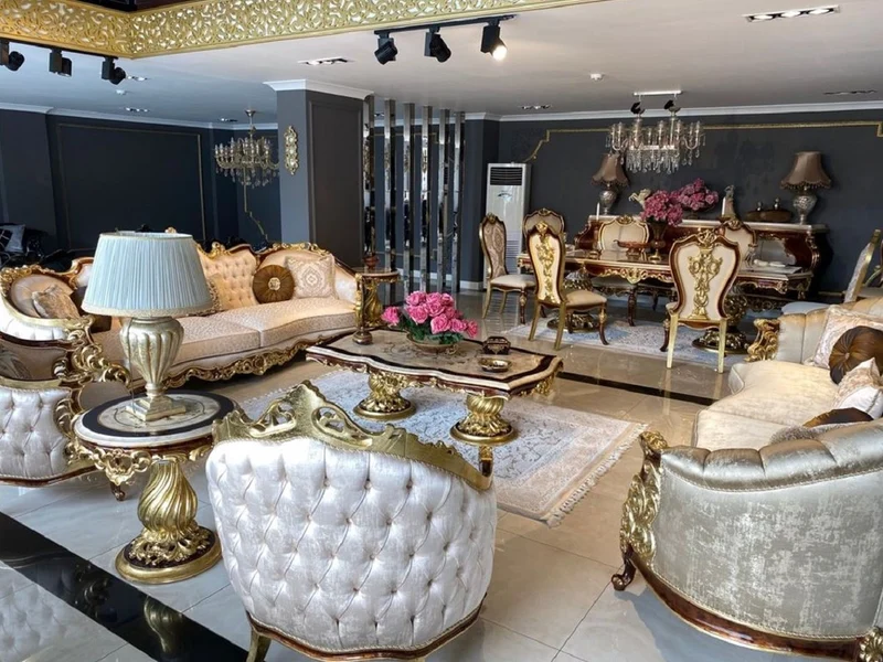 Casa Padrino Luxus Barock Couchtisch Weiß / Braun / Gold - Handgefertigter Massivholz Tisch im Barockstil - Barock Wohnzimmer Möbel - Edel & Prunkvoll