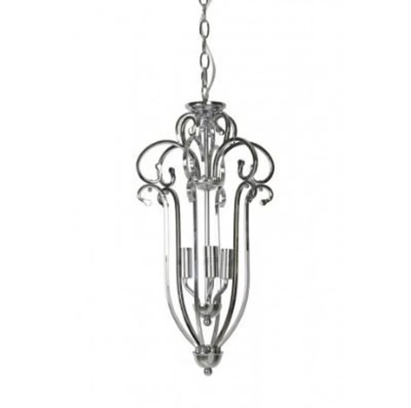 Casa Padrino Hängeleuchte Industrie Design Deckenleuchte in Silber Nickel, Durchmesser 28,5 x H 55 cm - Luxus Metall Deckenlampe